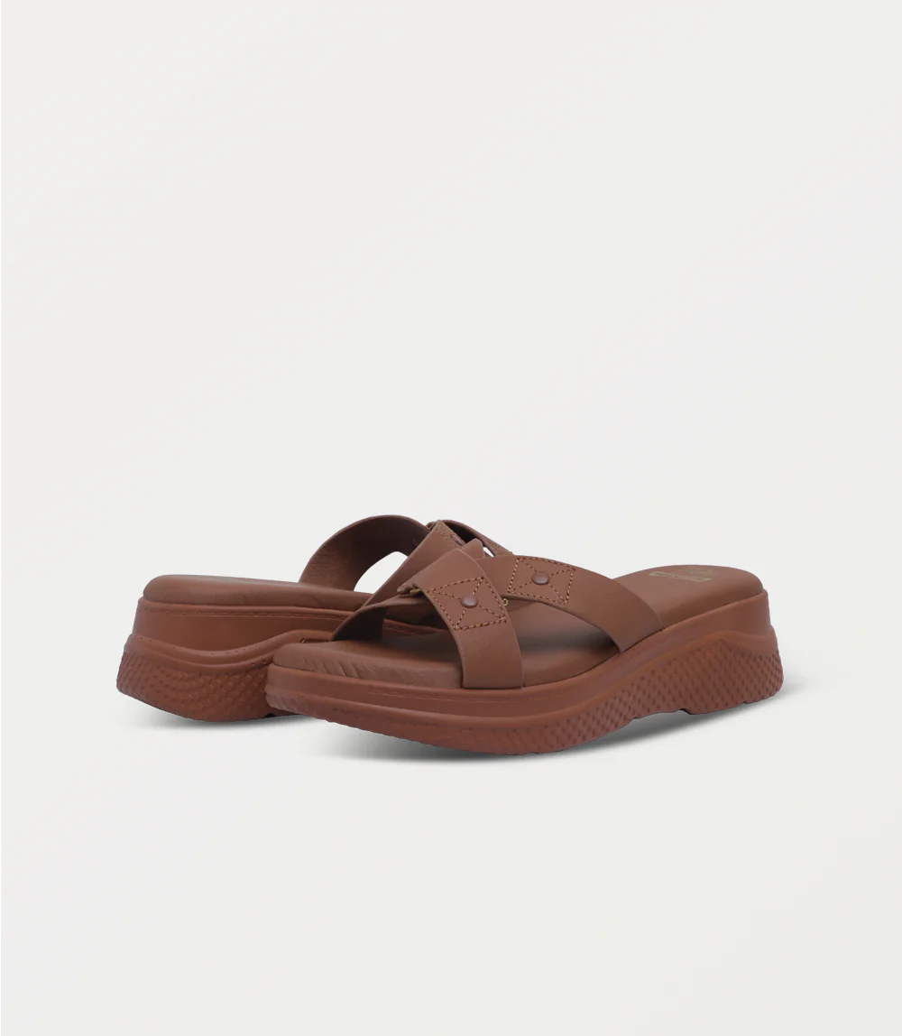 Women Comfort Slipper-TAN - Image 3