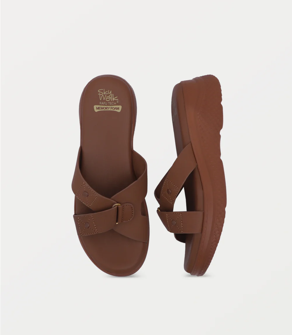Women Comfort Slipper-TAN - Image 4