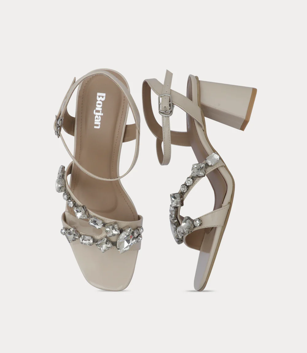 Women Sandal Heels-IVORY - Image 4
