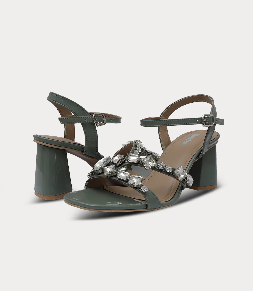 Women Sandal Heels-MINT - Image 3