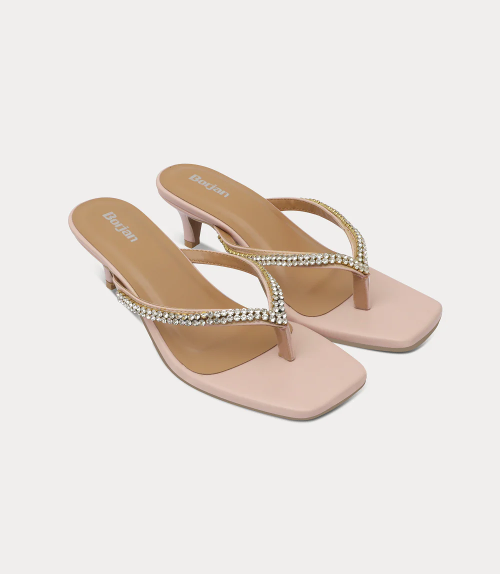 Women Chappal Heels-TEA PINK - Image 2