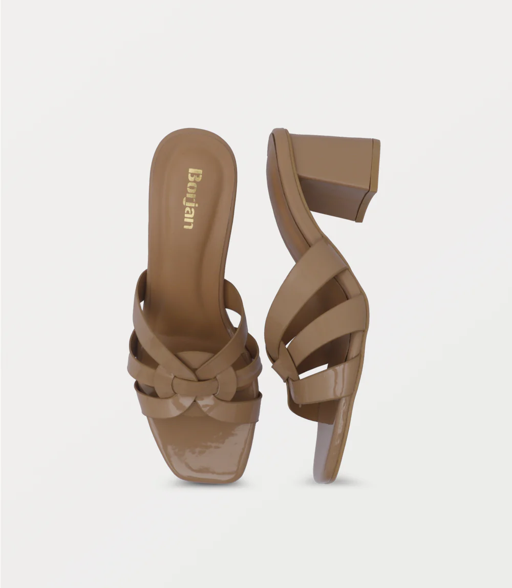 Women Slipper Heels-KHAKI - Image 4