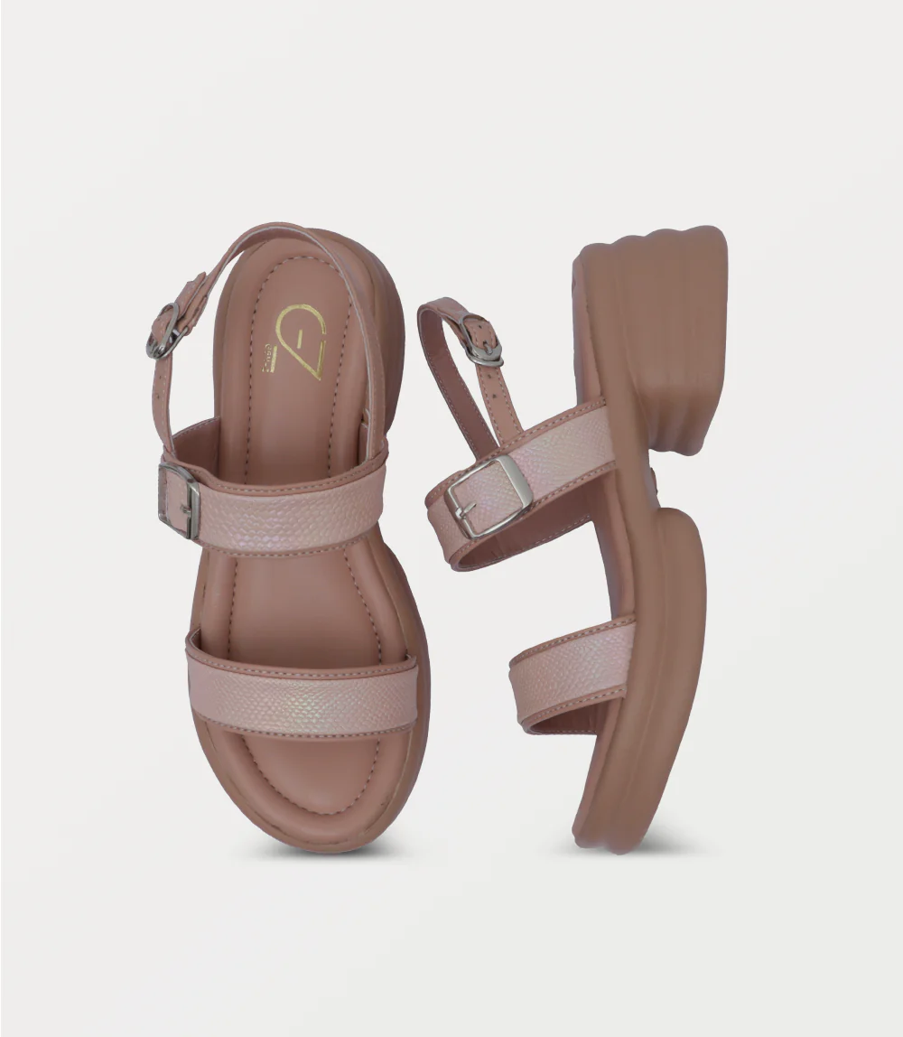 Women Platform Sandal-LIGHT PINK - Image 4