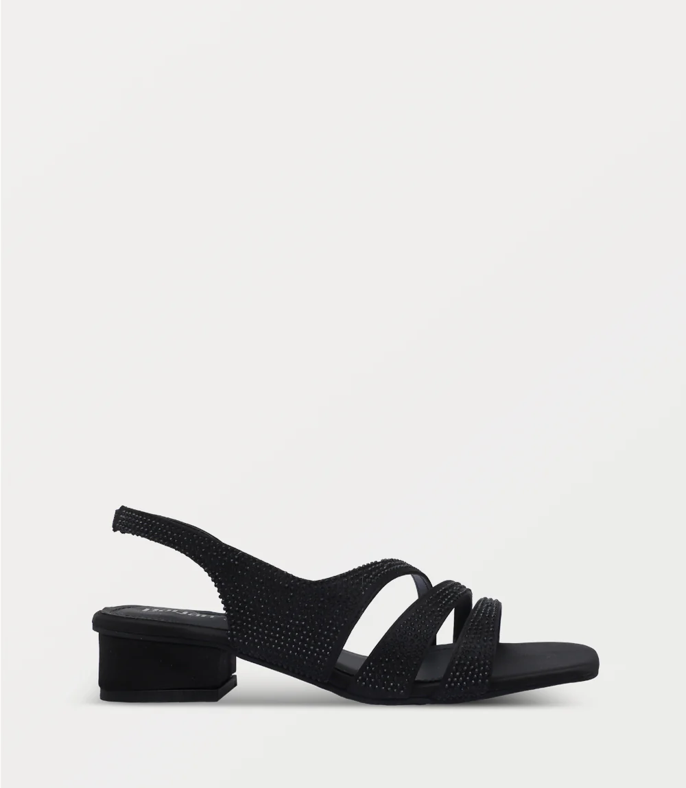 Women Sandal Heels-BLACK