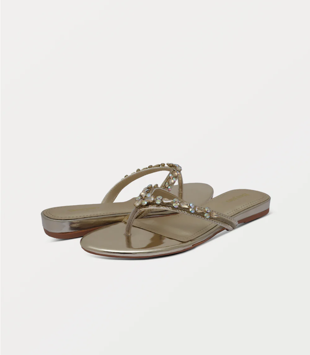 Women Chappal-GOLDEN - Image 3