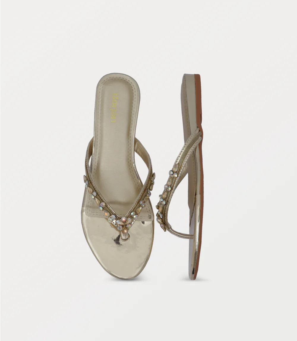 Women Chappal-GOLDEN - Image 4