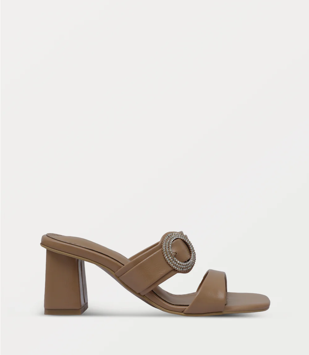Women Slipper Heels-KHAKI