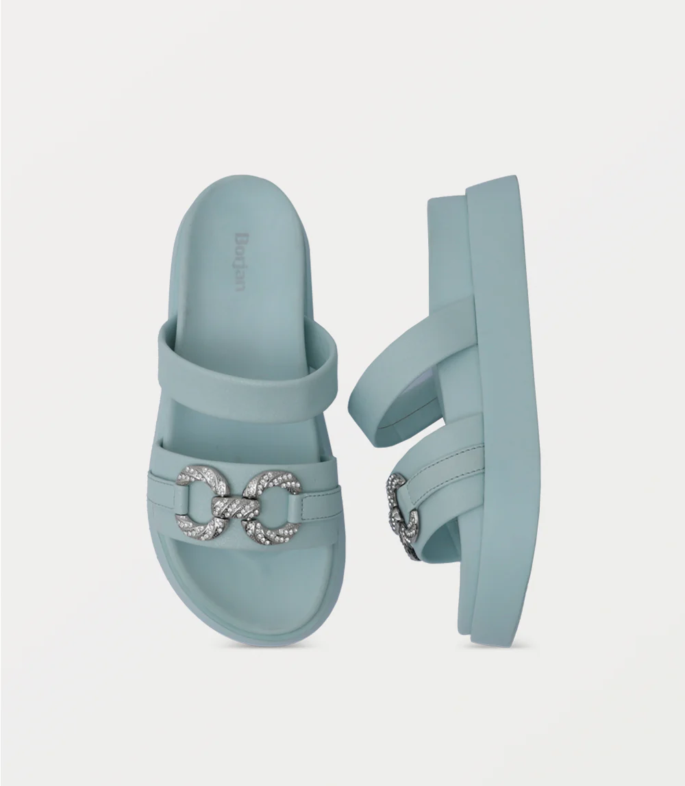 Women Platform Slipper-MINT - Image 4