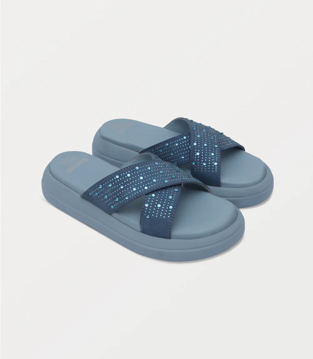 Women Comfort Slipper-BLUE - Image 2