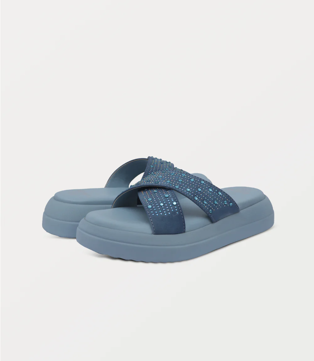 Women Comfort Slipper-BLUE - Image 3