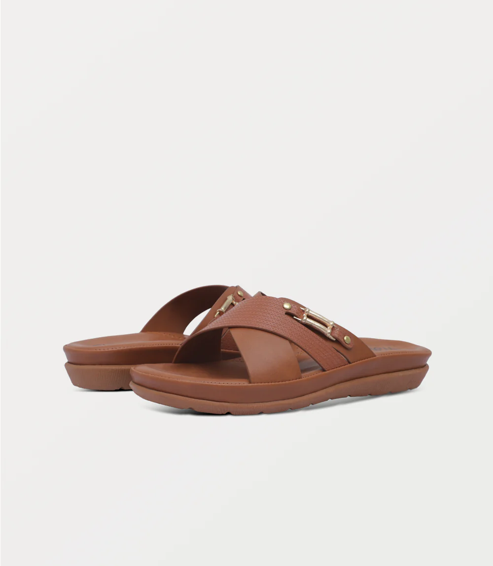 Women Comfort Slipper-TAN - Image 3