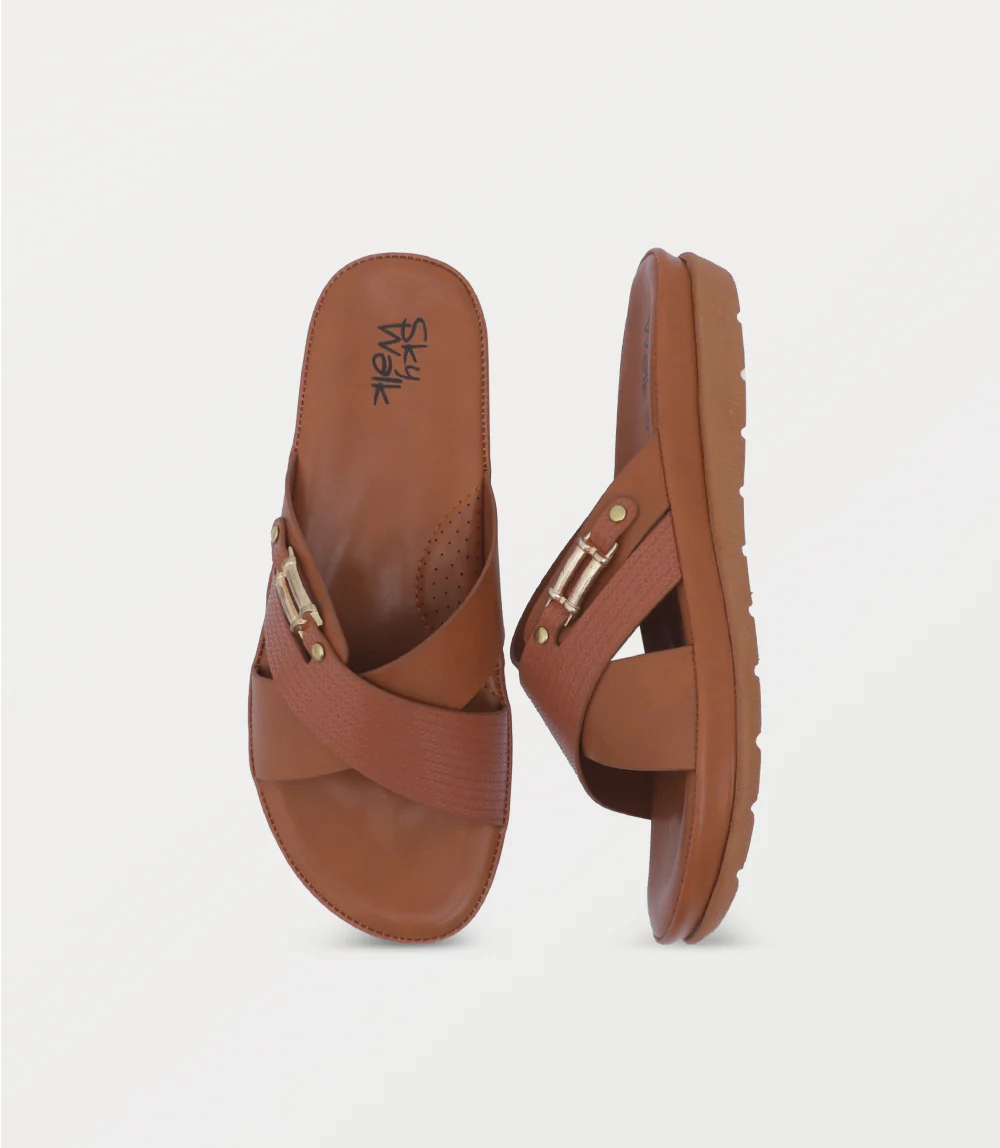 Women Comfort Slipper-TAN - Image 4