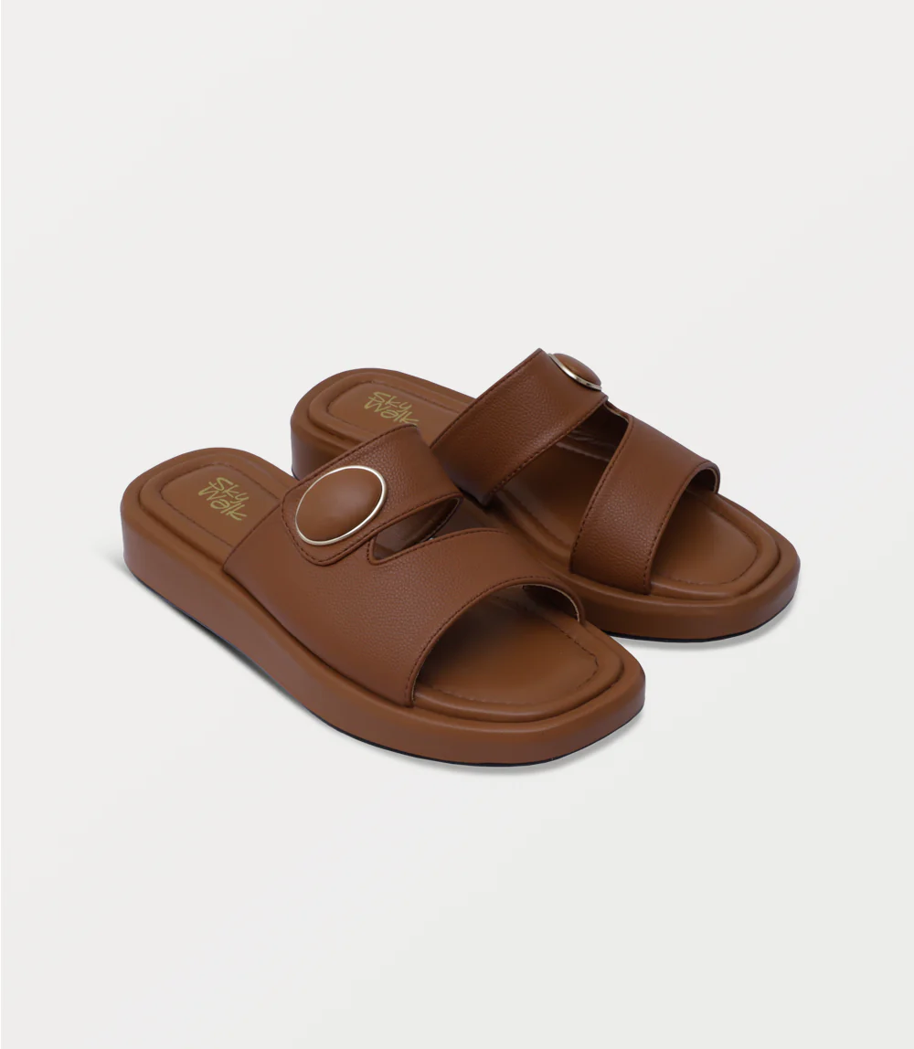 Women Comfort Slipper-TAN - Image 2