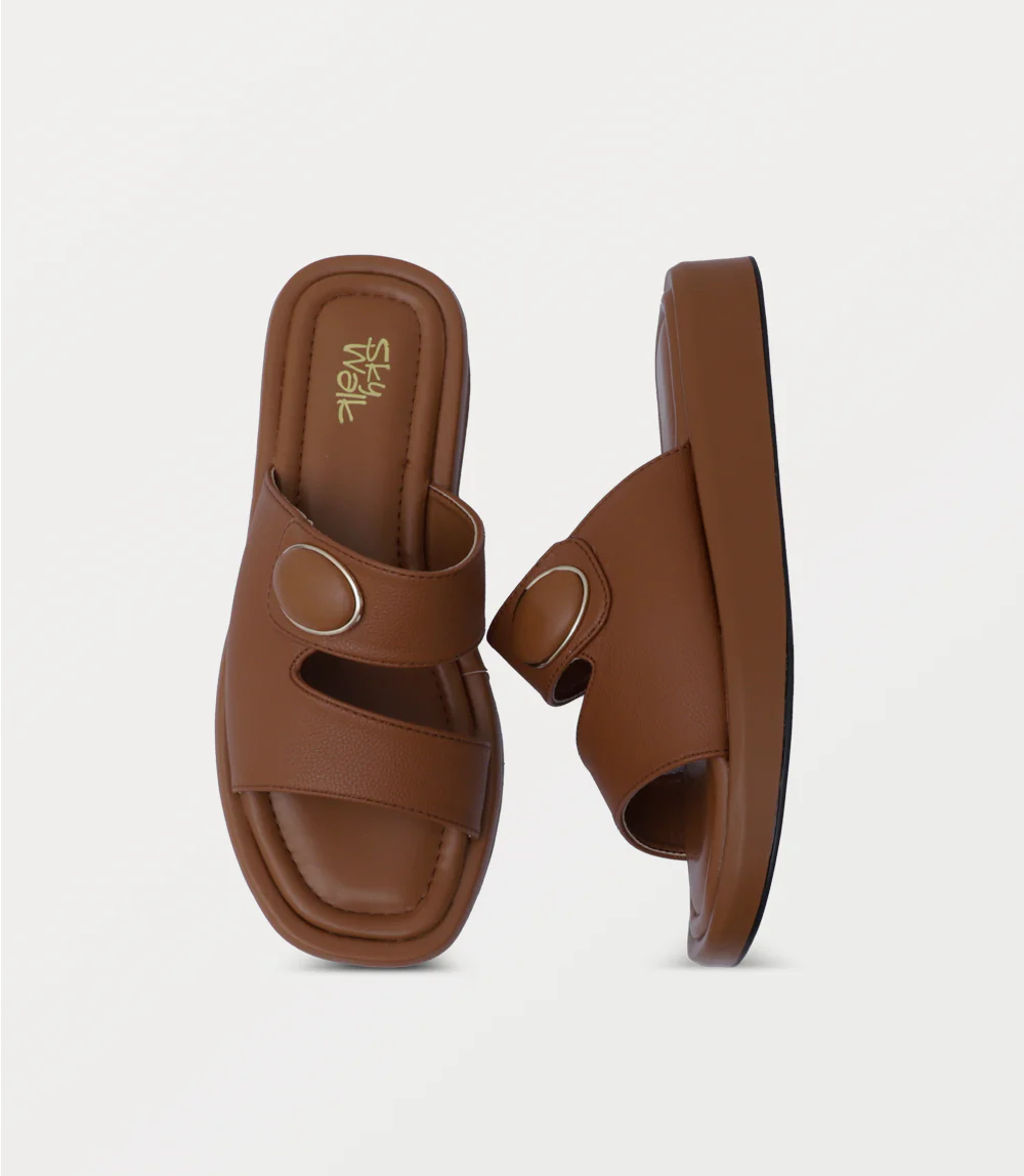 Women Comfort Slipper-TAN - Image 4