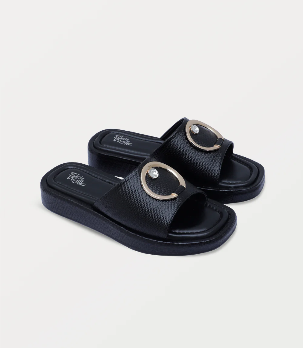 Women Comfort Slipper-BLACK - Image 2