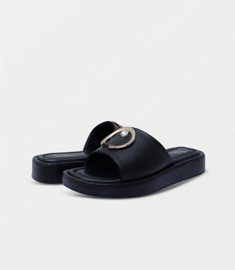 Women Comfort Slipper-BLACK - Image 3