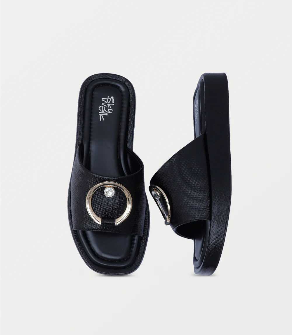 Women Comfort Slipper-BLACK - Image 4