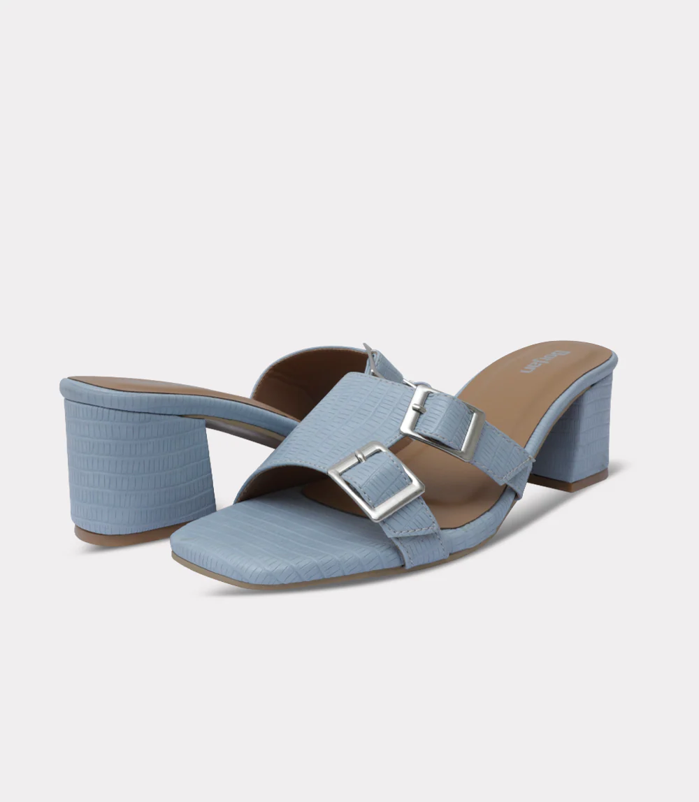 Women Slipper Heels-LIGHT BLUE - Image 3