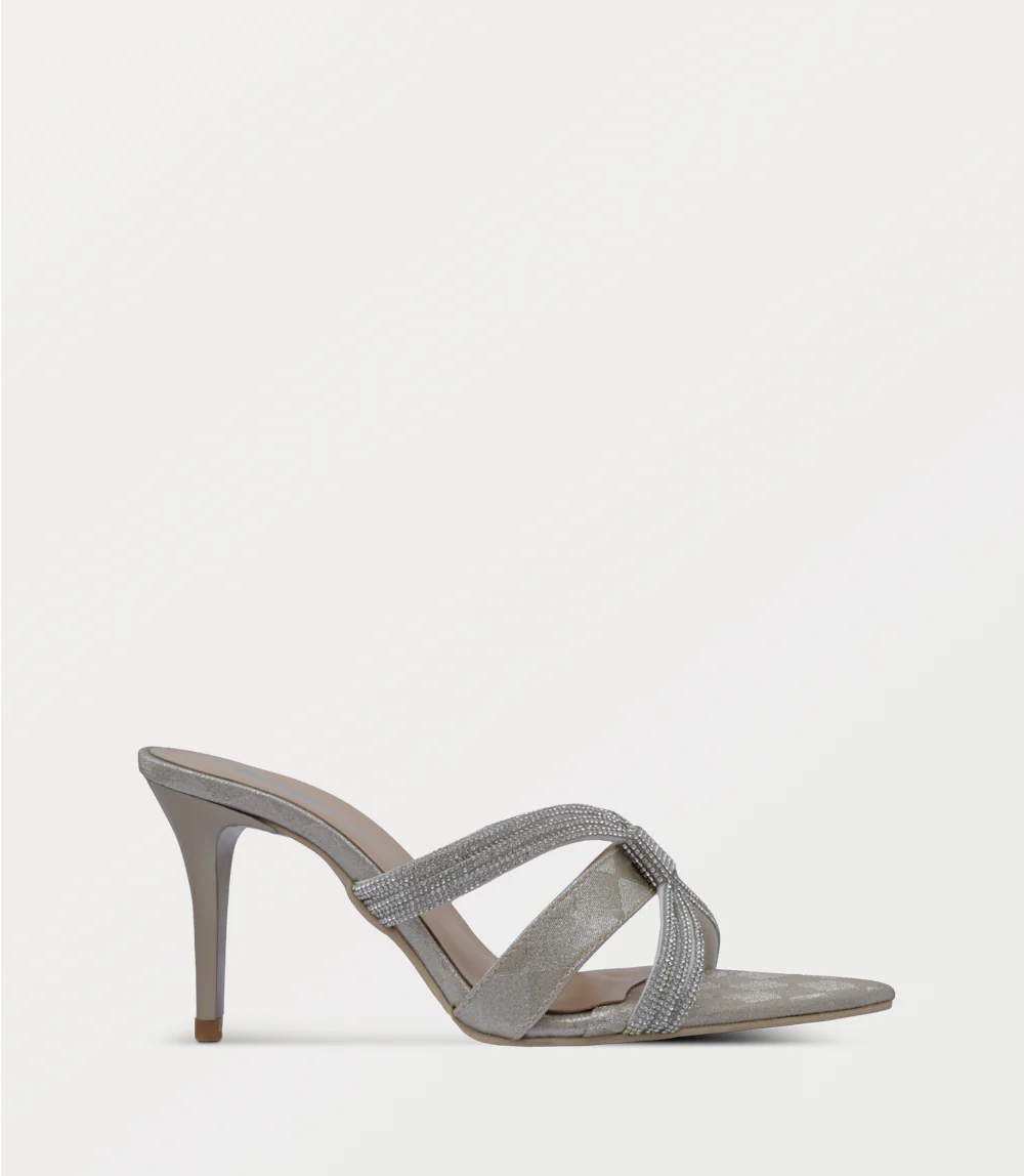 Women Slipper Heels-GOLDEN