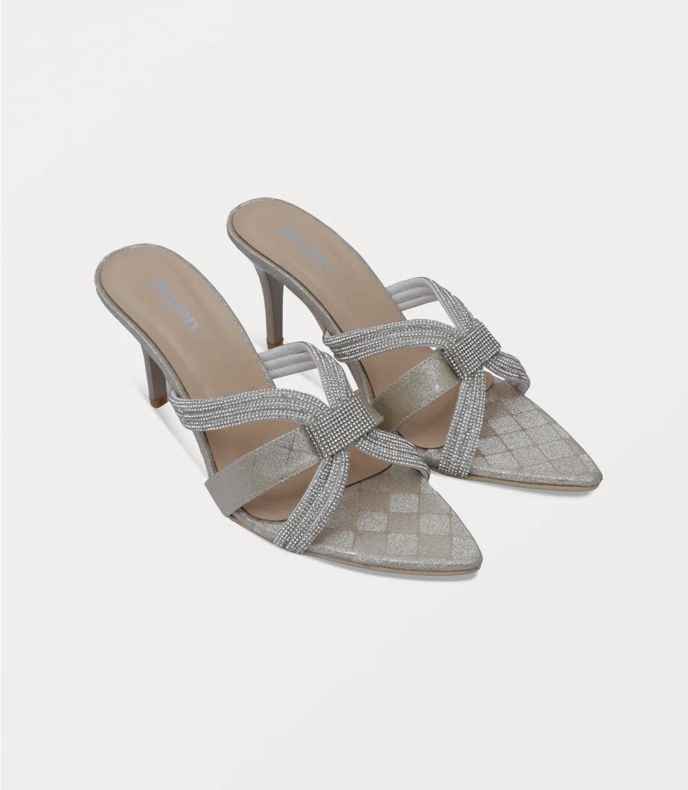 Women Slipper Heels-GOLDEN - Image 2