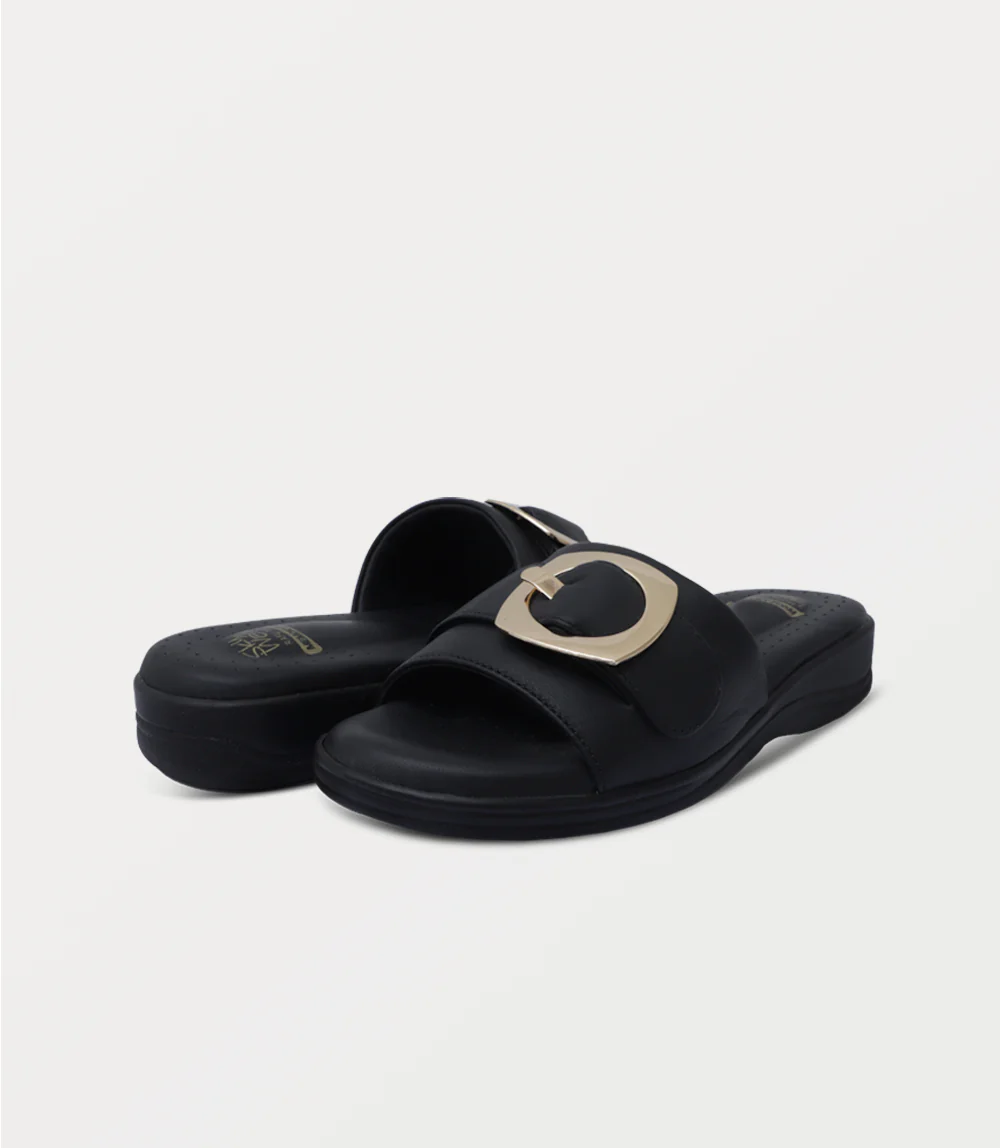 Women Comfort Slipper-BLACK - Image 3