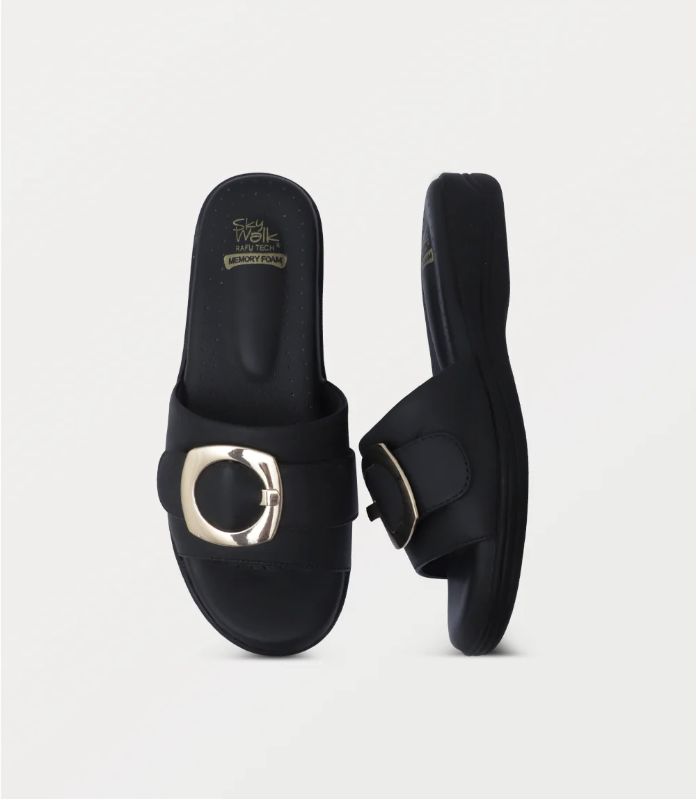 Women Comfort Slipper-BLACK - Image 4
