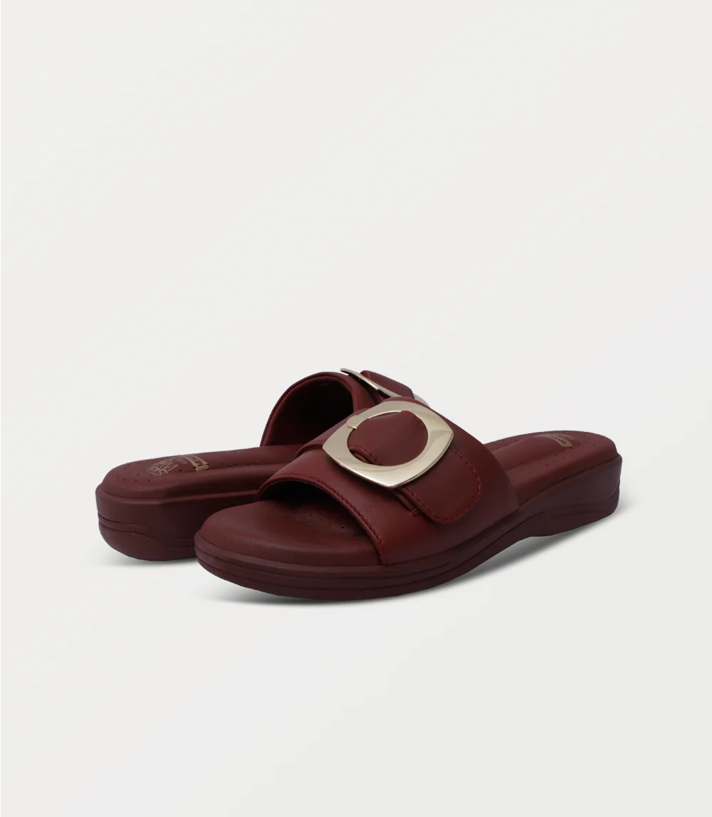 Women Comfort Slipper-MAROON - Image 3
