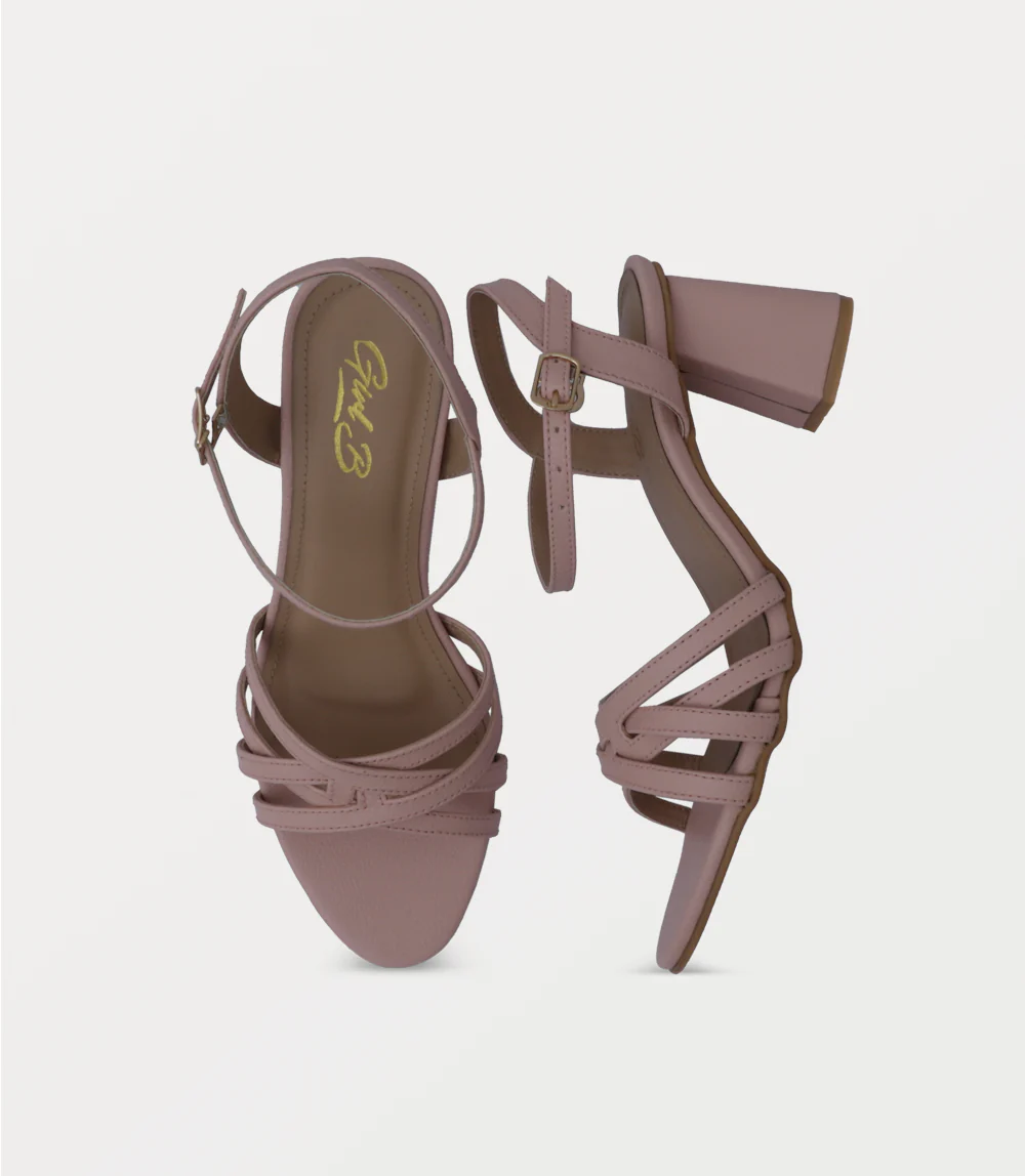 Women Sandal Heels-PINK - Image 4