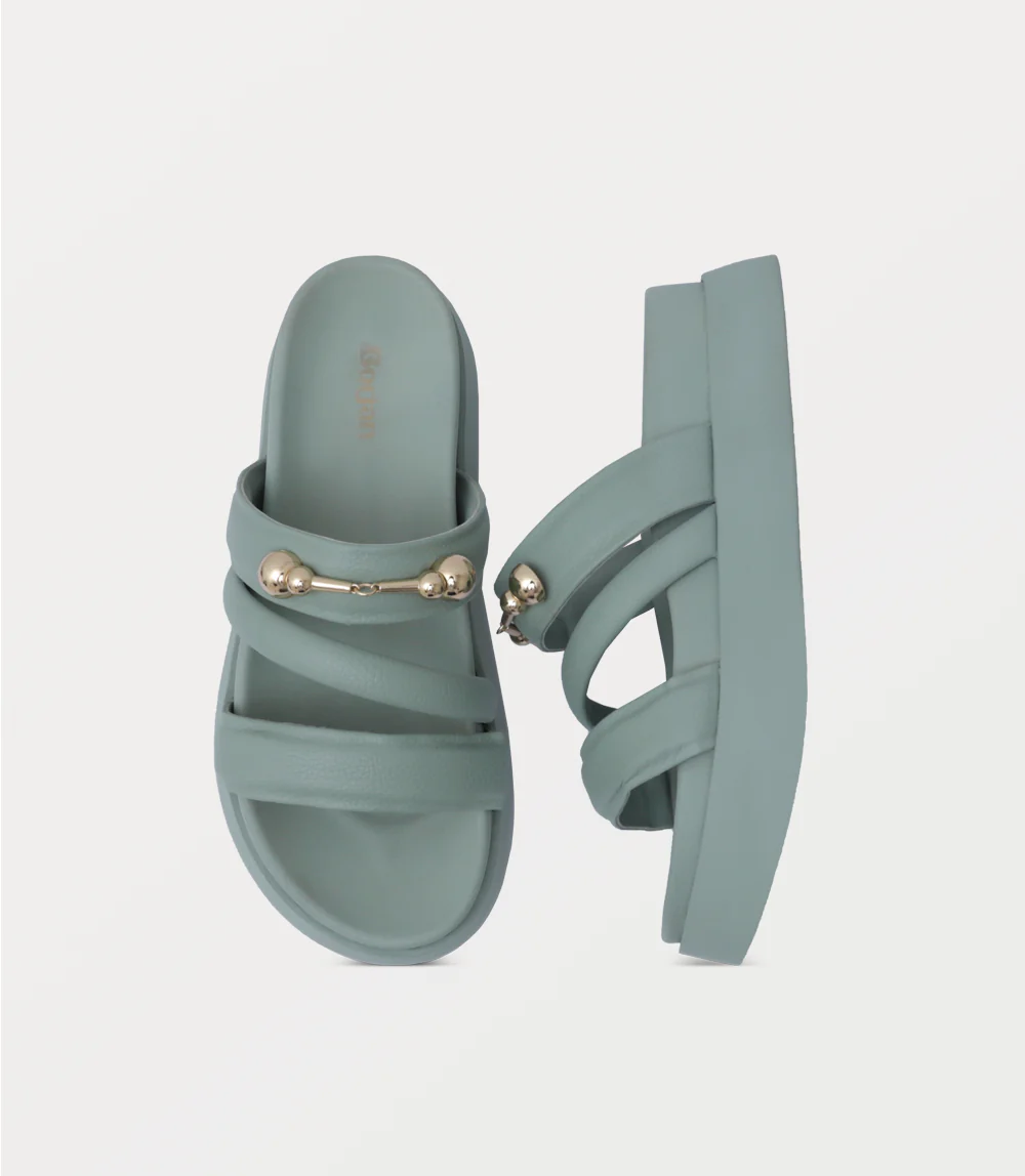 Women Platform Slipper-MINT - Image 4