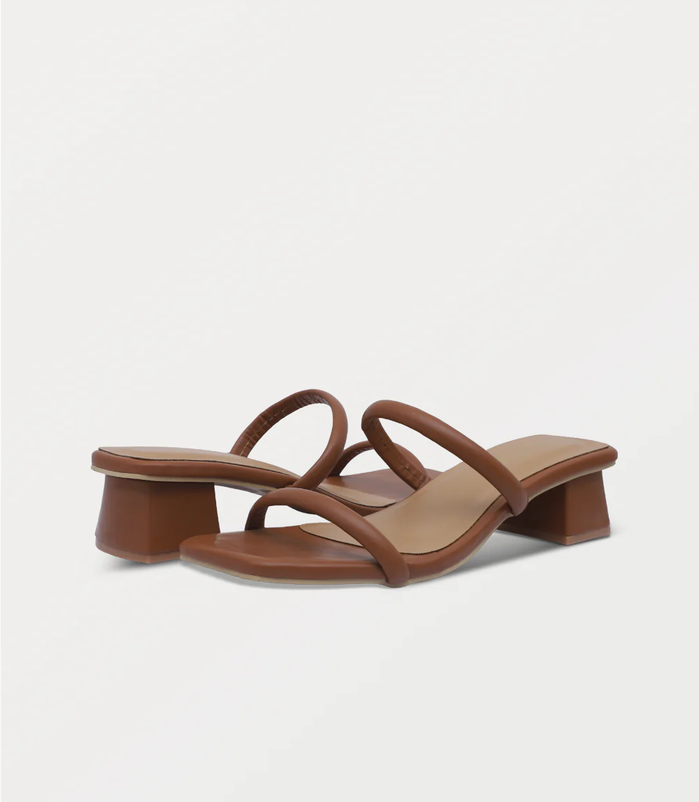 Women Slipper Heels-TAN - Image 3