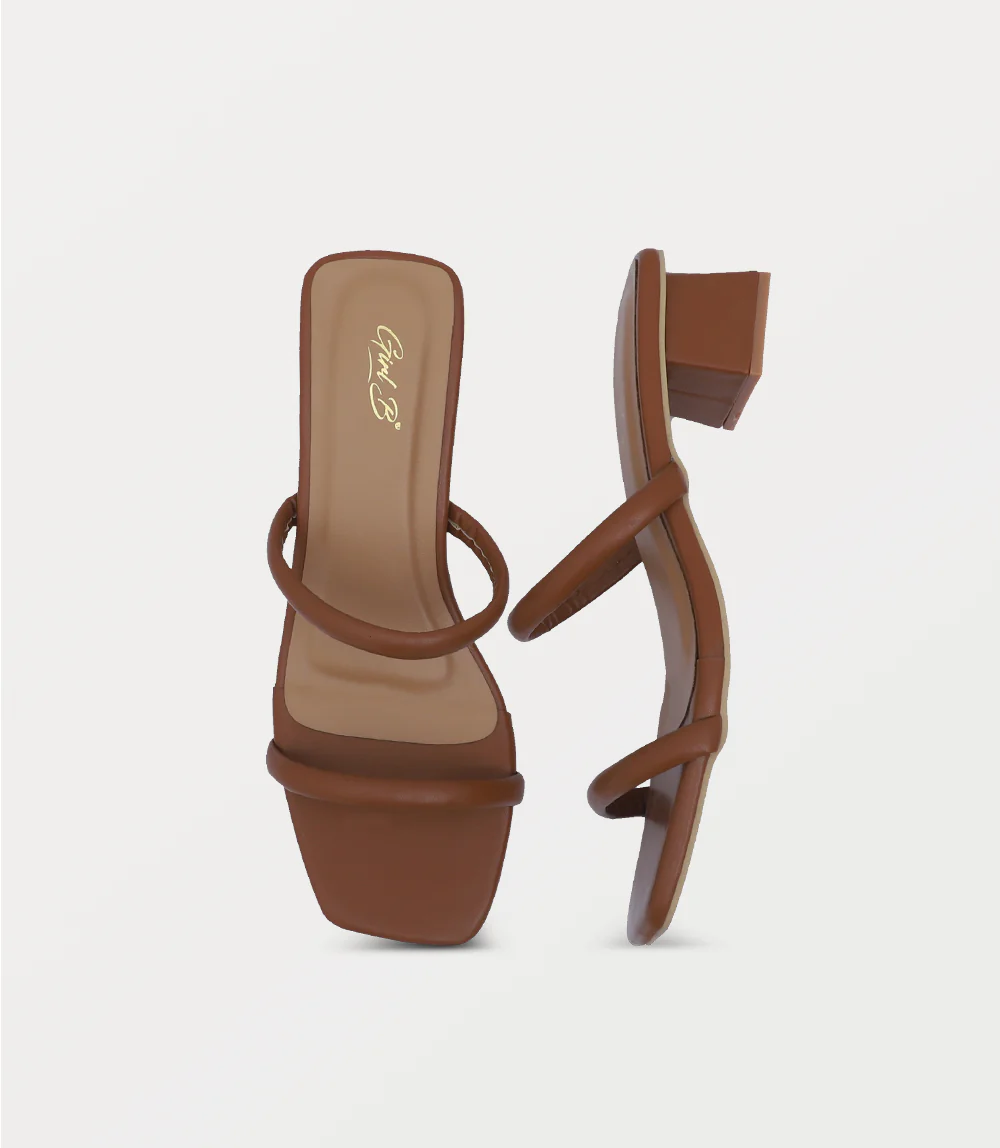 Women Slipper Heels-TAN - Image 4