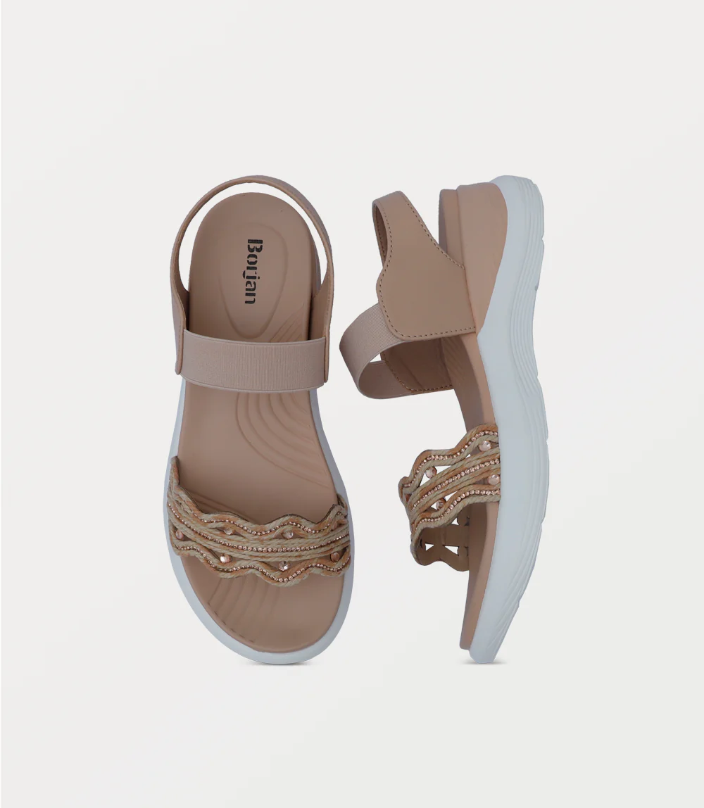 Women Comfort Sandal-BEIGE - Image 4