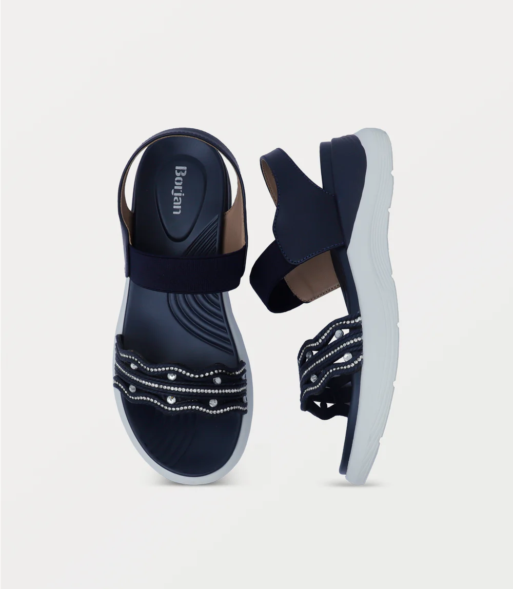 Women Comfort Sandal-NAVY - Image 4
