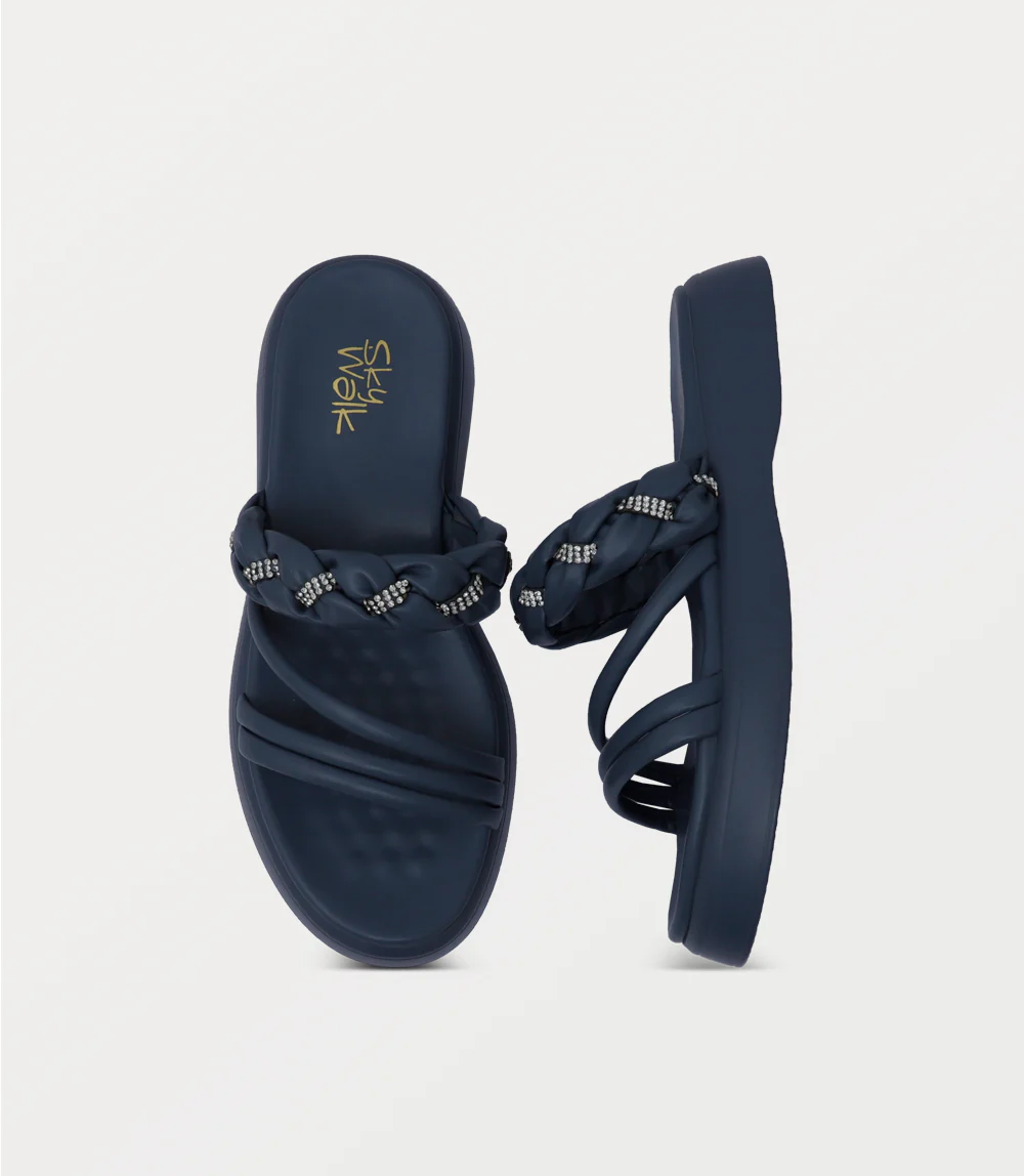 Women Comfort Slipper-BLUE - Image 4