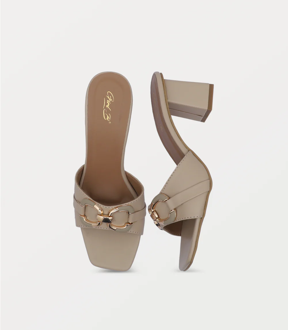 Women Slipper Heels-IVORY - Image 4