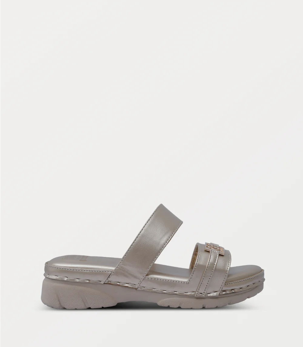 Women Comfort Slipper-GOLDEN