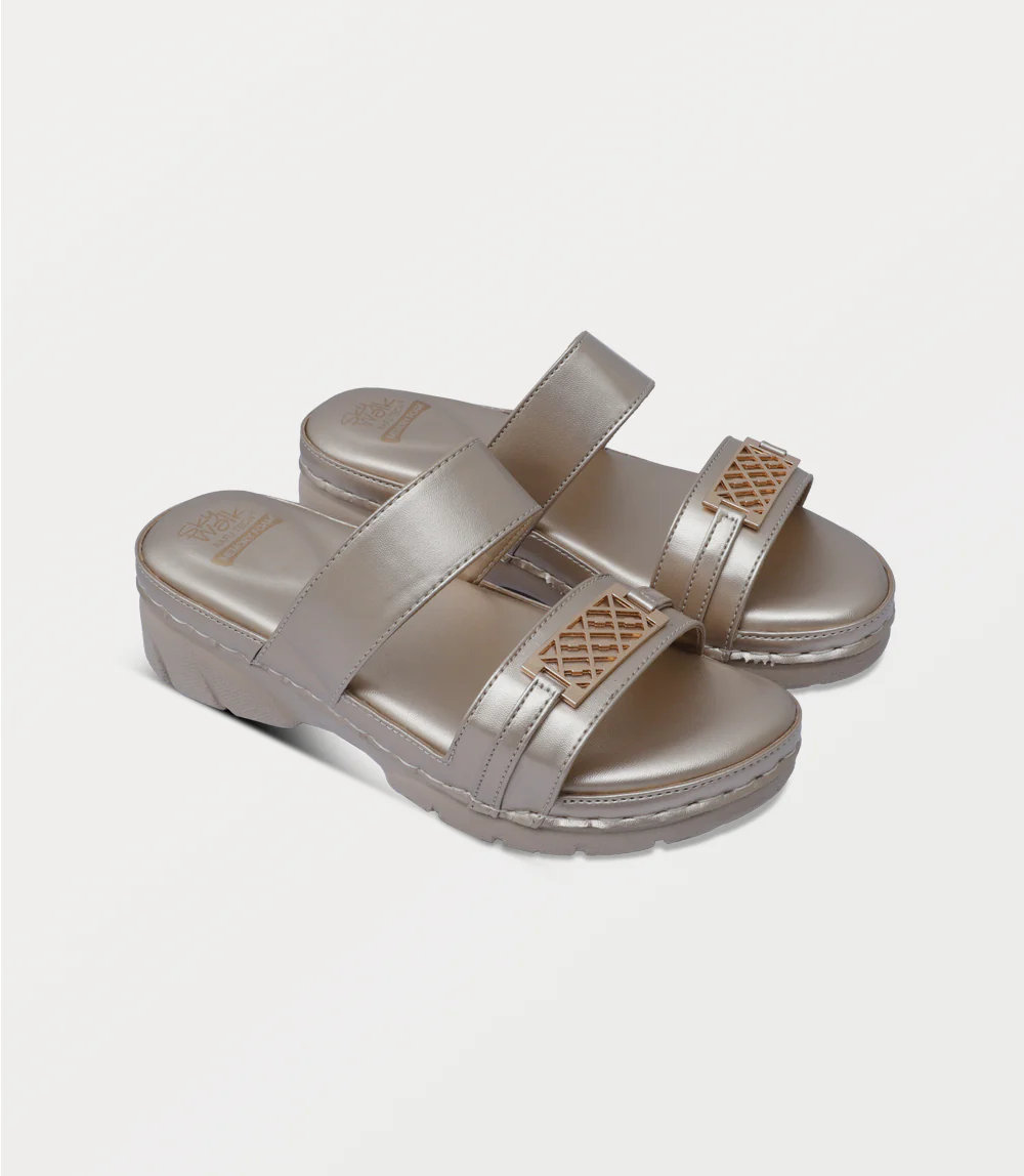 Women Comfort Slipper-GOLDEN - Image 2