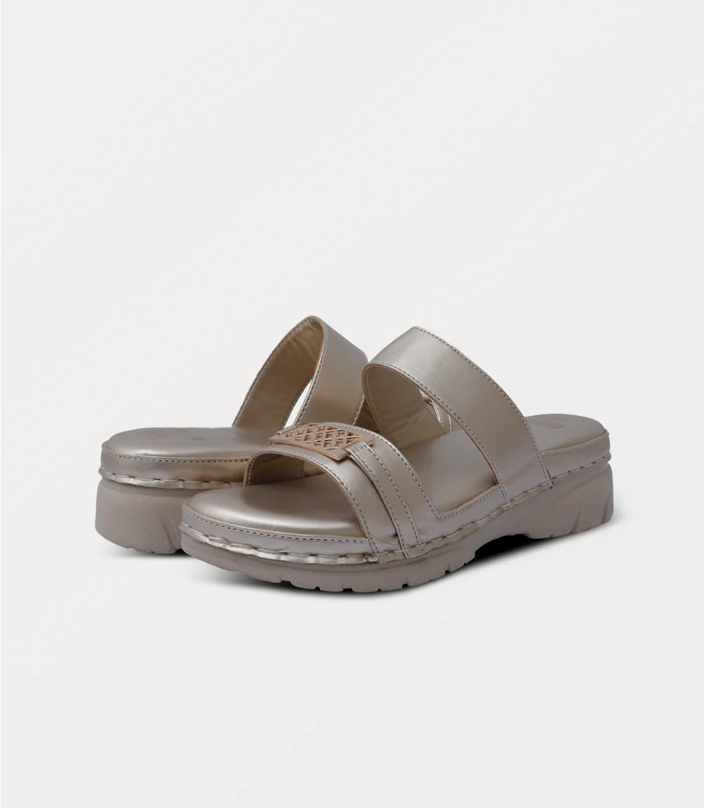 Women Comfort Slipper-GOLDEN - Image 3