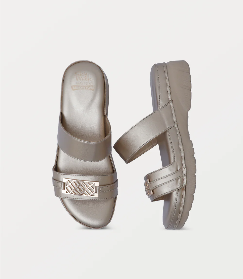 Women Comfort Slipper-GOLDEN - Image 4