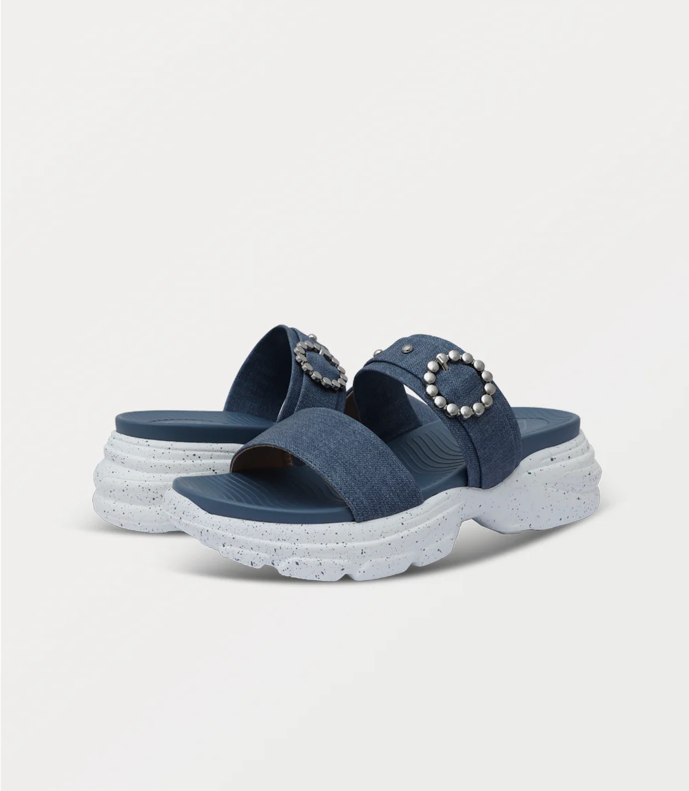 Women Platform Slipper-DENIM BLUE - Image 3