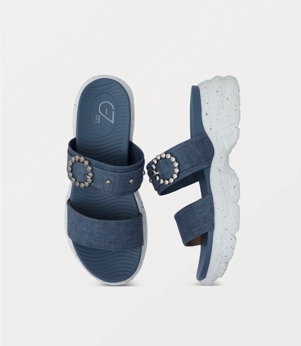 Women Platform Slipper-DENIM BLUE - Image 4