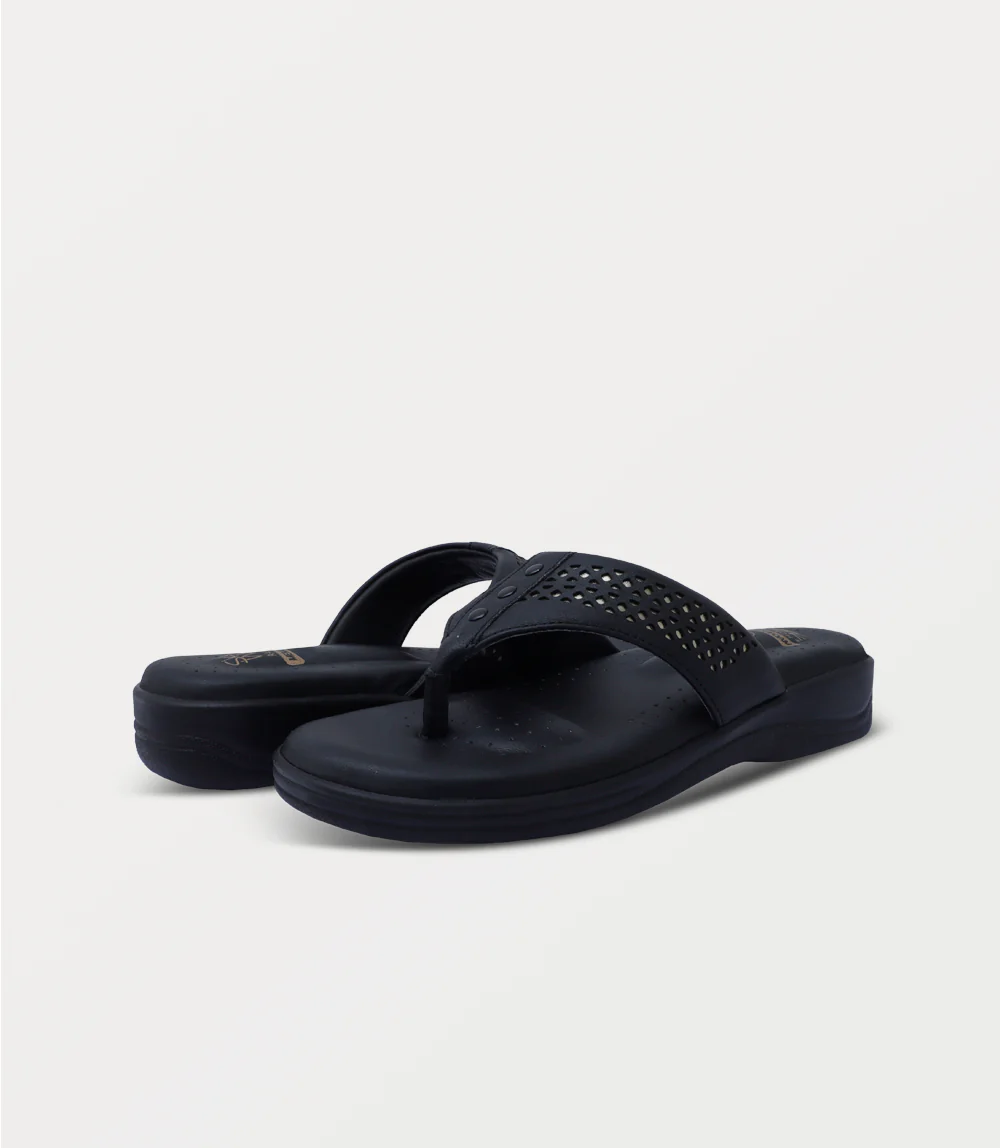 Women Comfort Chappal-BLACK - Image 3