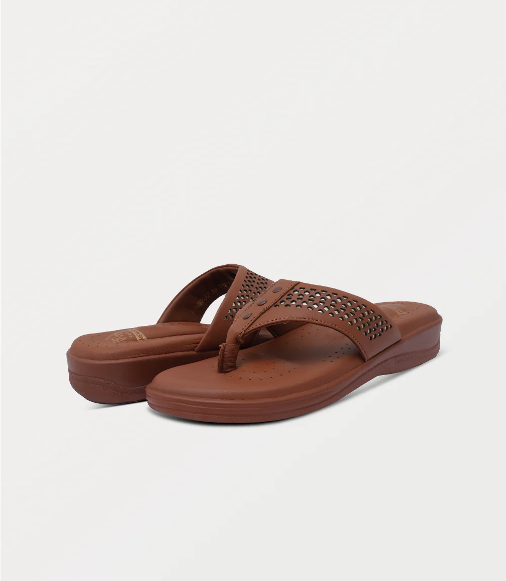 Women Comfort Chappal-TAN - Image 3