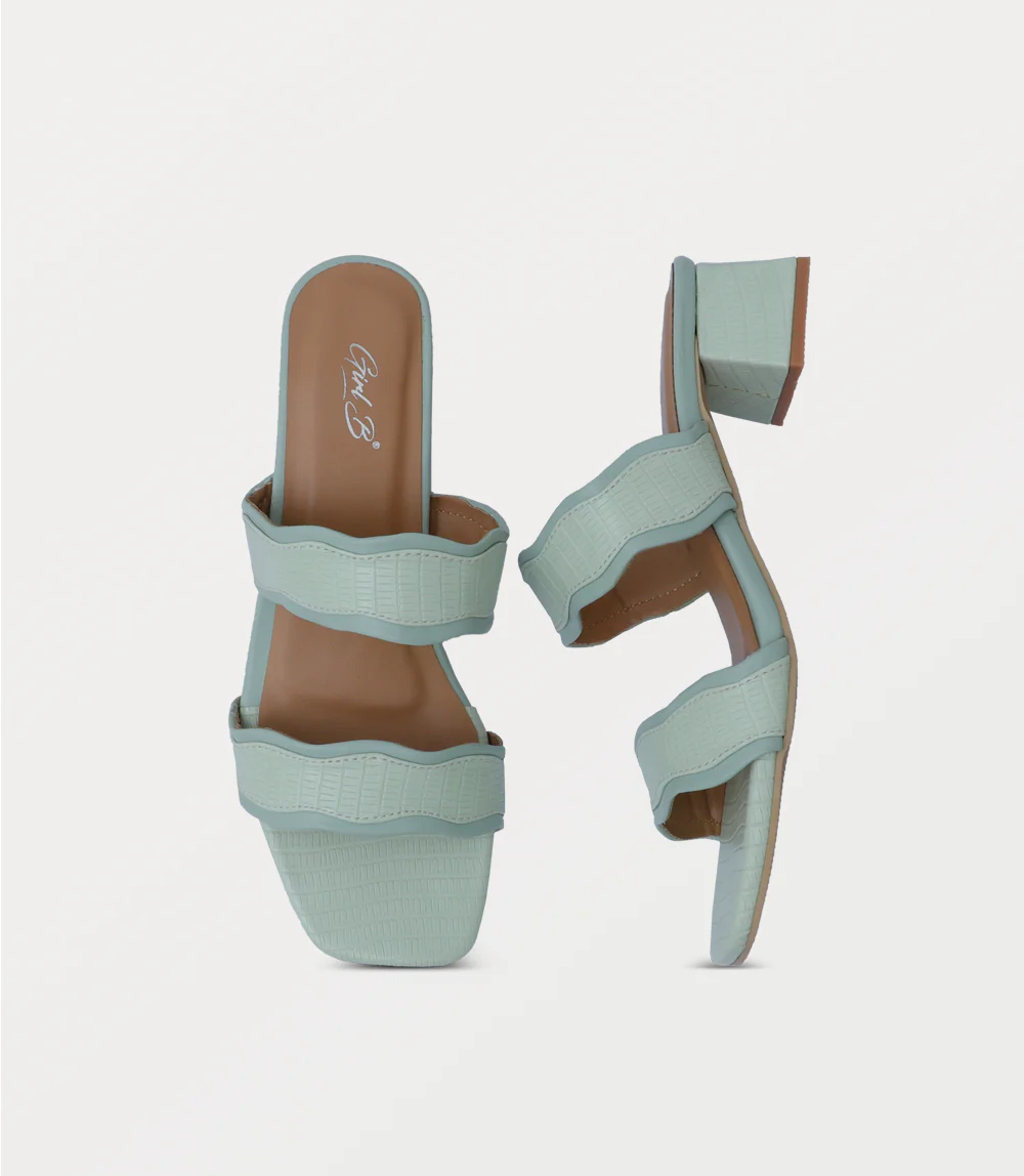 Women Slipper Heels-MINT - Image 4