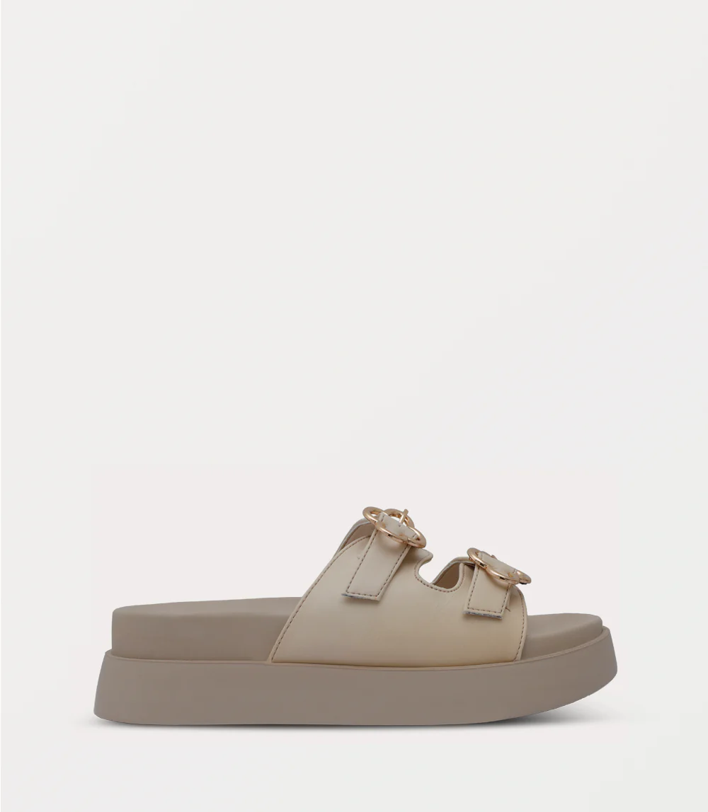 Women Platform Slipper-IVORY