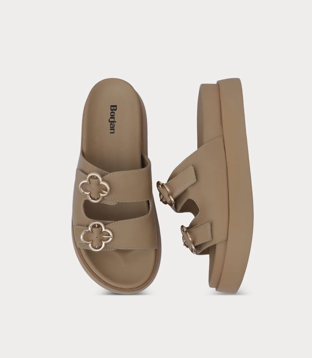 Women Platform Slipper-KHAKI - Image 4