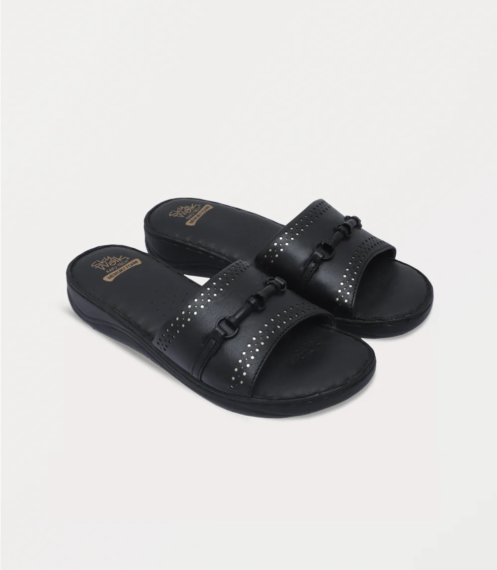 Women Comfort Slipper-BLACK - Image 2