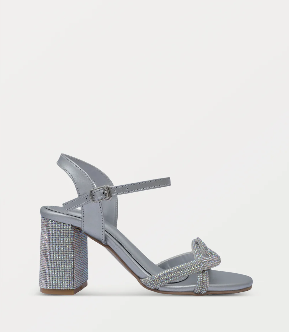 Women Sandal Heels-SILVER
