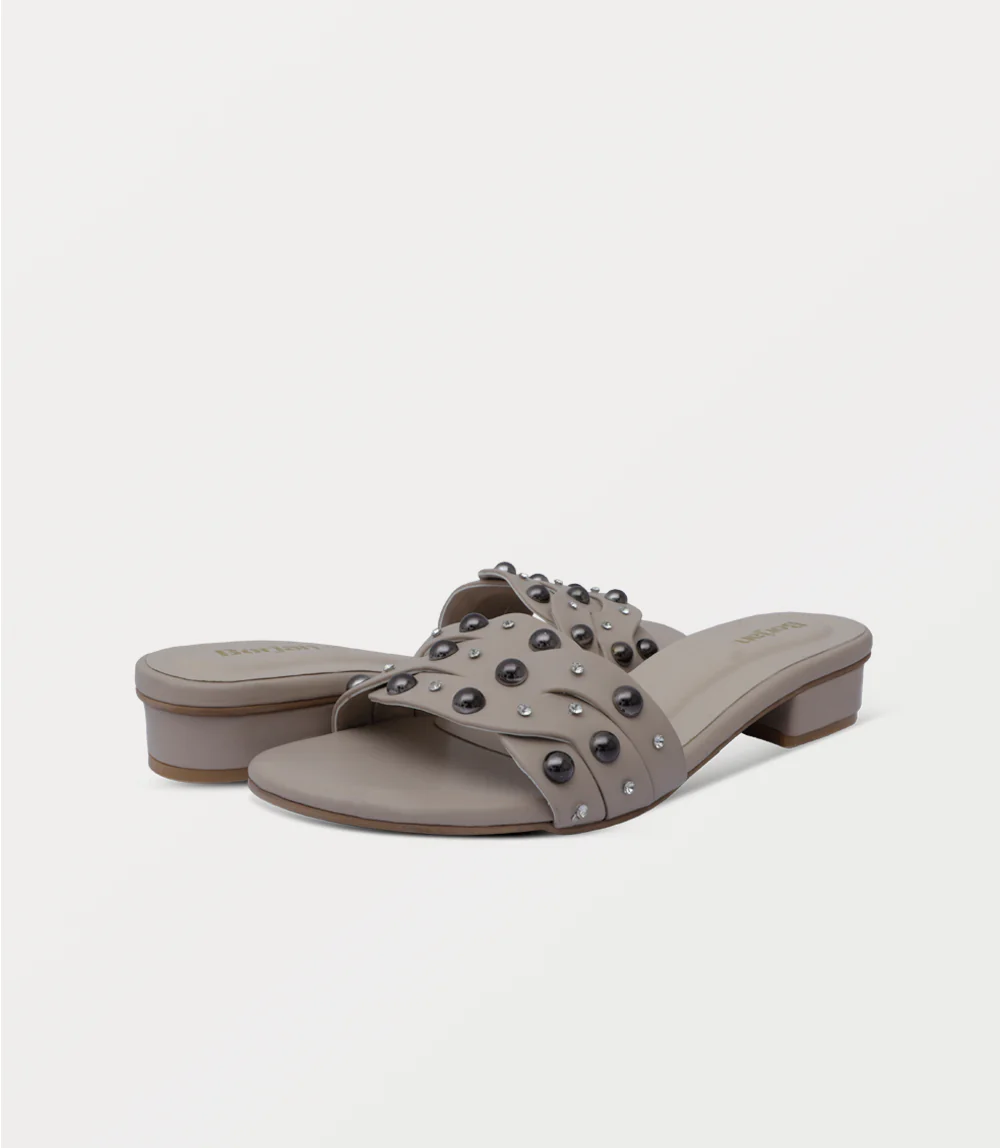 Women Slipper Heels-GREY - Image 3