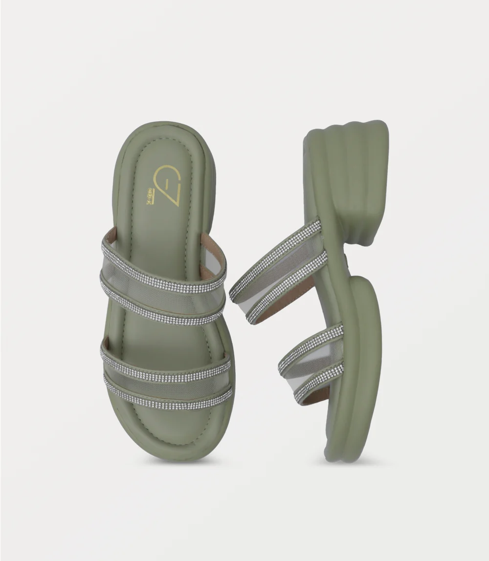 Women Platform Slipper-MINT - Image 4